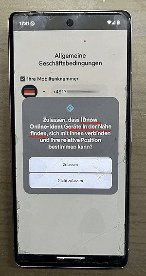 IDnow App - Will Geräte im Umfeld finden